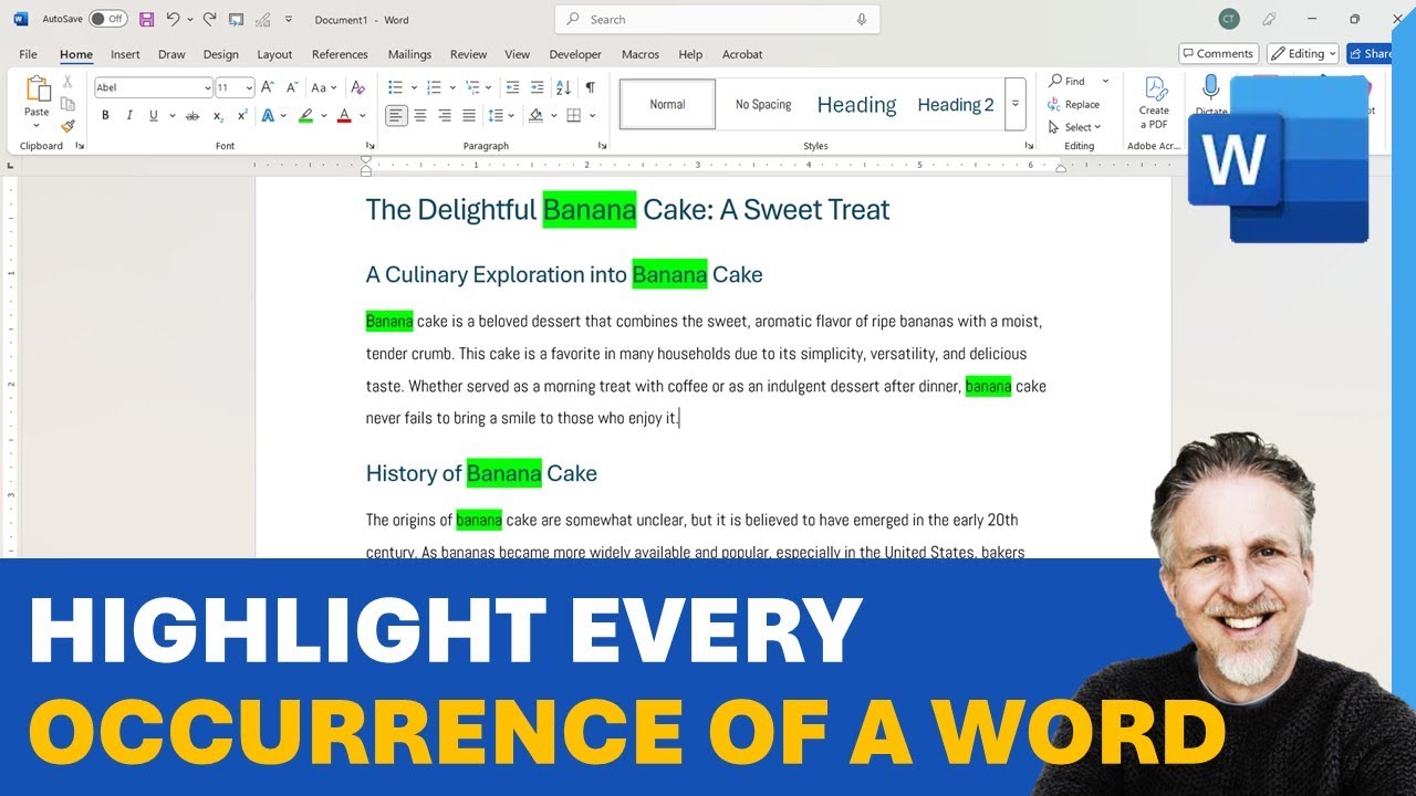 Hightlight Every Occurrence of a Word in Microsoft Word