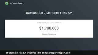 59 Blenheim Road, North Ryde NSW 2113 | AuPropertyReport.Com