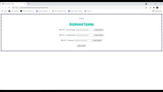 How to make a simple Keyboard Typing Game using JavaScript and  HTML.