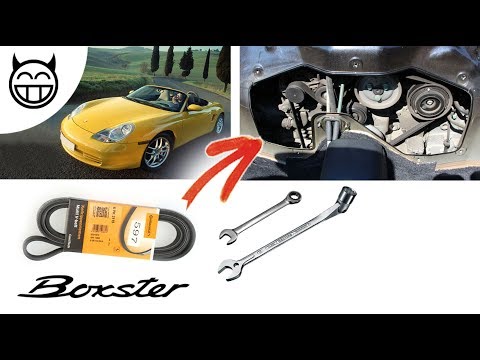 [English subtitles] Boxster 986: remove the cover engine and replace the accessories belt - DIY