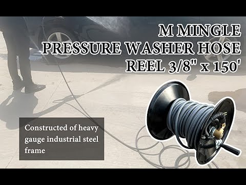 M MINGLE High Pressure Washer Hose Reel 150ft 