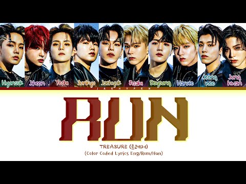 ダイヤモンドブリザード ポレゴン 韓国語 TREASURE - RUN Lyrics (트레저 RUN 가사) (Color Coded Lyrics