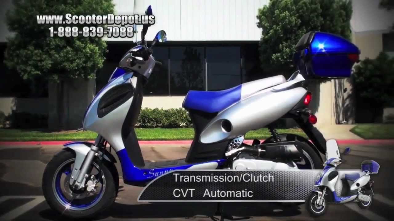 Moped Scooters, MC_JL4B,Sunny 50cc 4Stroke Gas Scooter at ScooterDepot