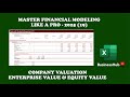 STARTUP FINANCIAL MODEL PART 19 - Company Valuation | Calculation of Enterprise Value