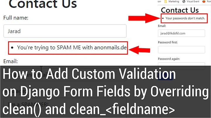 How to Add Custom Validation on Django Form Fields