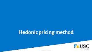 Hedonic pricing method