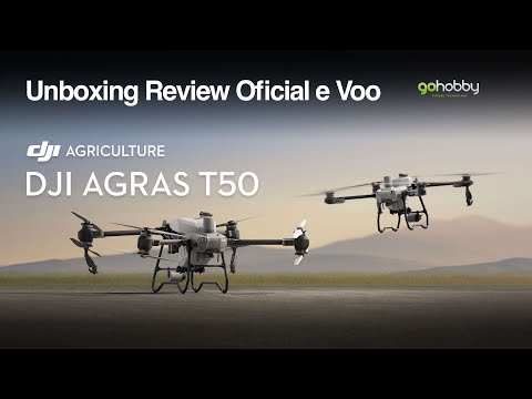 Novo Drone DJI Agras T50 - Unboxing Review Oficial e Voo em Português