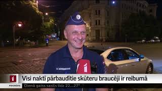 Visi naktī pārbaudītie skūteru braucēji ir reibumā