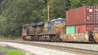 CSX Double stack train Descends the West Slope!!!!! #CSX #TRAINS