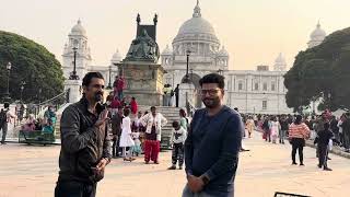 The Victoria Memorial is a large marble monument dedicated to Queen Victoria, the Empress of India