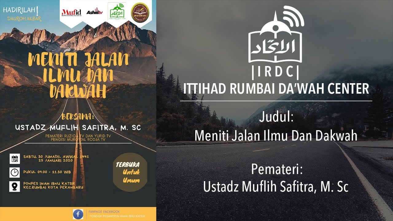 IRDC : Ustadz Muflih Safitra, M.Sc,