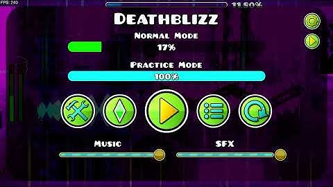 DeathBlizz (silent level demon) 4 secs of gameplay (my level winterbliss remake)