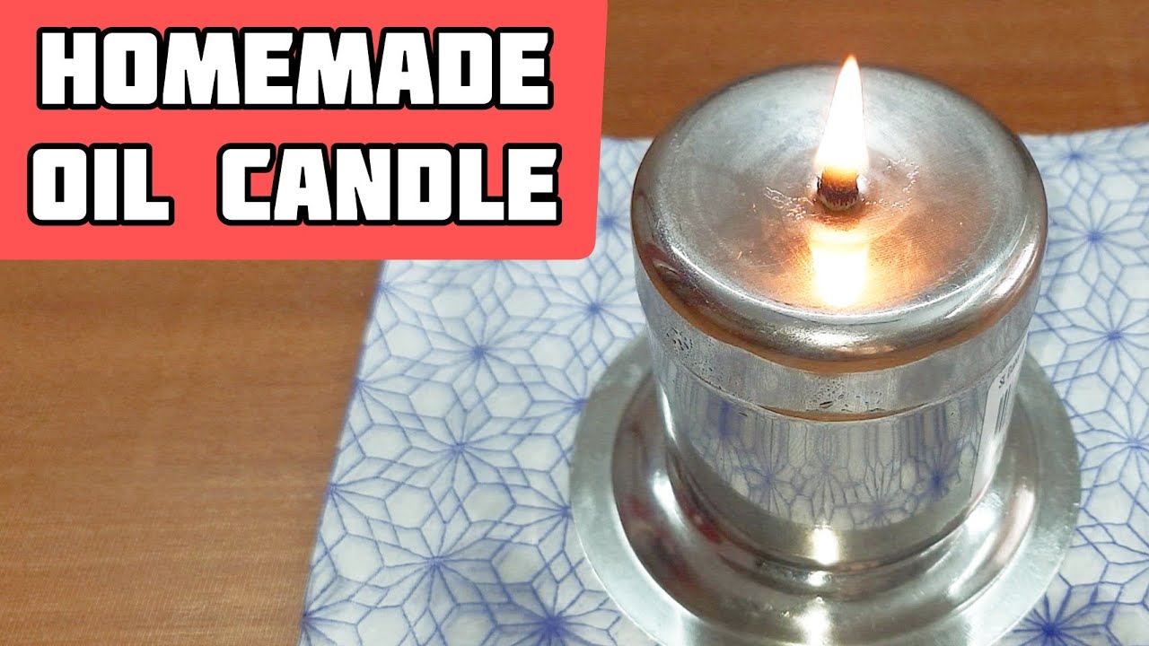How To Make a 100 Hours Waste Cooking Oil Candle DIY YouTube