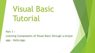 How to make Hello world app using visual basic in hindi
