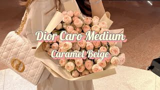 디올 카로백 미디움 (캐러멜 베이지) - 설명, 구매기, 언박싱! 명동 롯데백화점, 상품권 구매 후기