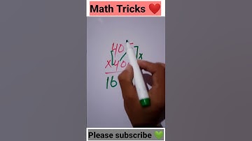 Fast Multiplication tricks | Interesting math tricks #trending #maths #short