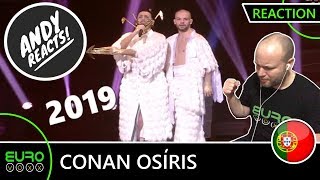 Video thumbnail of "PORTUGAL EUROVISION 2019 REACTION: Conan Osíris - 'Telemóveis' (Festival da Canção) | ANDY REACTS!"