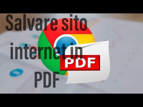 Come salvare un sito internet in PDF con Google Chrome