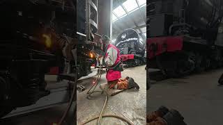 Me Doing Some Gas Tourch Cutting, Taking A Melting Away Rivets