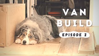 Van Build Progress! Bed, Ceiling, Desk, & Testing the Waggle Pet Monitor | Build Ep. 2