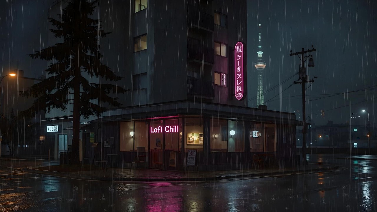Midnight Rain Anime Night ☔ Cozy Chill Beats for Peaceful Rest