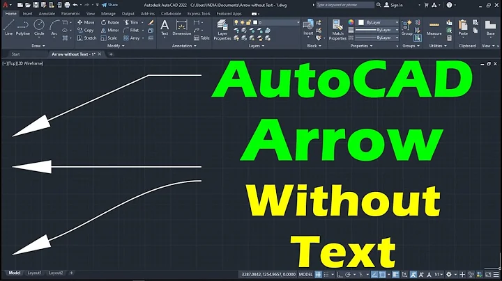 AutoCAD Draw Arrow without Text