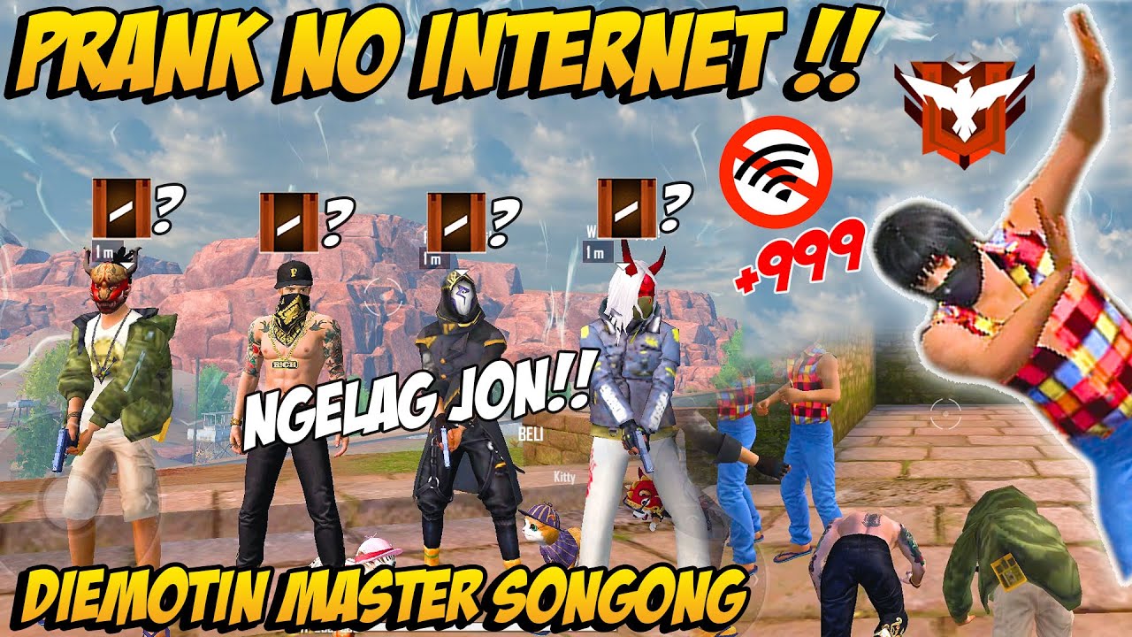 PRANK GLOBAL NGELAG DI RANK MASTER MALAH DIEMOTIN ORANG SONGONG AUTO KASIH PAHAM MALIKA - FREE FIRE
