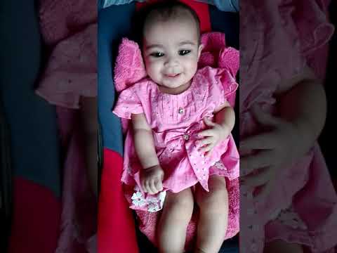 Cute  Ansa playing with papa in morning|AMZ Baby tv