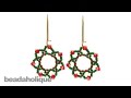 How to Bead Weave the Festive Holiday Flower Earrings