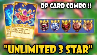 OP CARD COMBO UNLIMITED 3 STAR LEGENDARY !! MUST WATCH !! MAGIC CHESS GO GO BEST STRATEGY