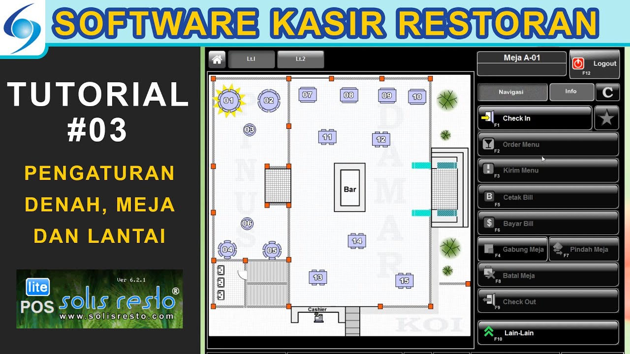 Pengaturan Denah, Meja dan Lantai di Software Kasir Solis Resto Lite 