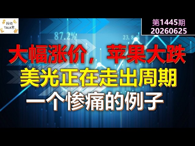 ✨【投资TALK君1445期】大幅涨价，苹果带崩市场！美光正在走出周期！一个惨痛的例子✨20260625#CPI #nvda #美股 #投资 #英伟达 #ai #特斯拉
