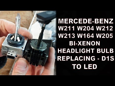 Mercedes-Benz Replacing Bi Xenon D1S Headlight Bulb to Mercedes W211, W204, W164 W205 W166 - YouTube