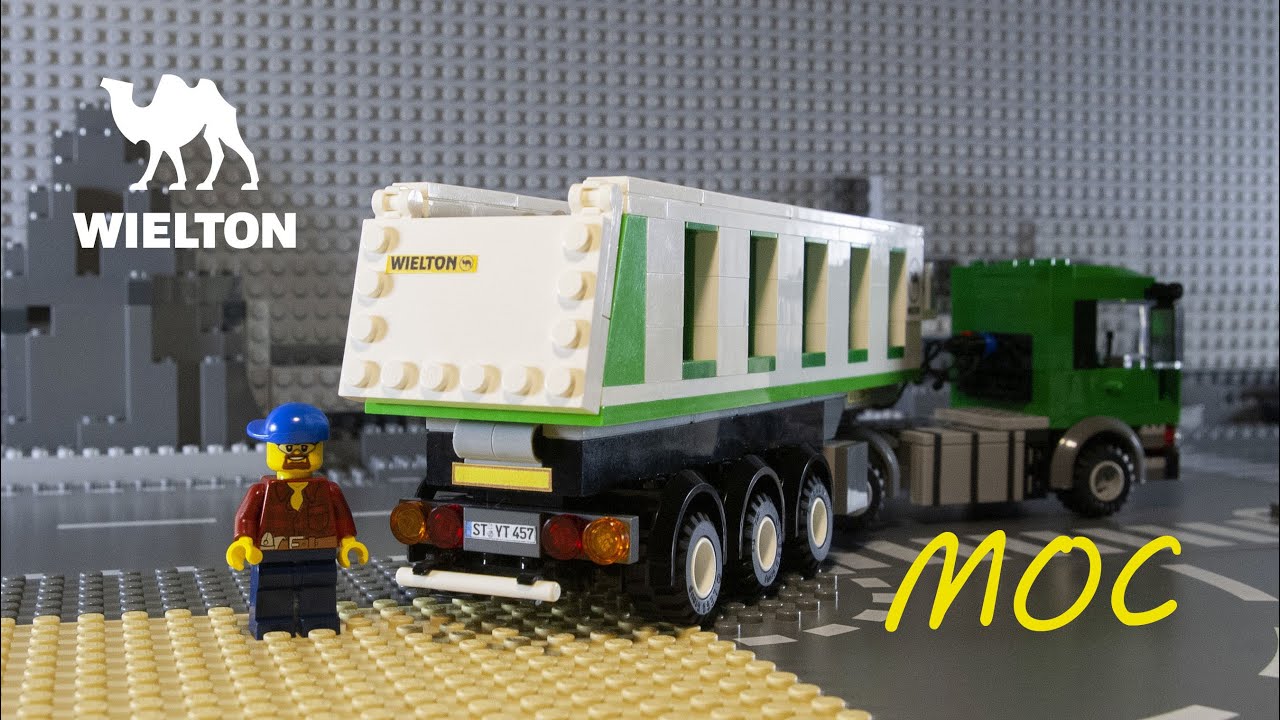 Lego tipper semi-trailer Wielton NW-3 MOC - Build - Tutorial - lego stop motion