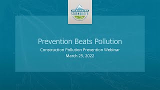 Prevention Beats Pollution - WSC Construction Webinar Series