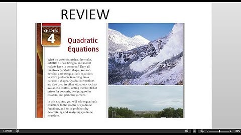 PC 20 Ch 4 Review for Quadratics EXAM - MUST SEE
