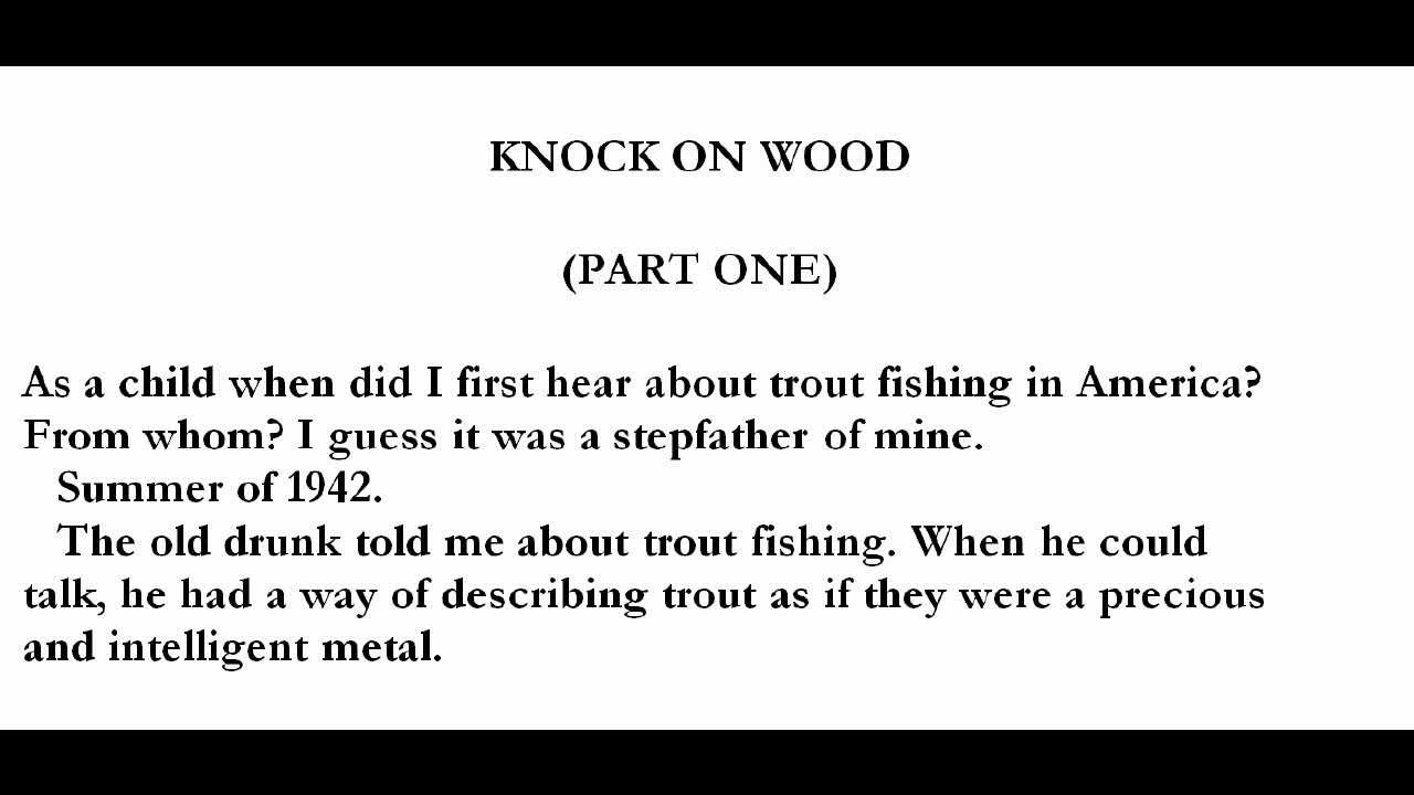 How Novels Begin TROUT FISHING IN AMERICA, by Richard Brautigan YouTube