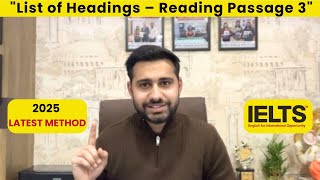 "IELTS Reading: Master 'List of Headings' in Passage 3 | Score High with These Tips!"