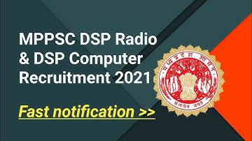 MPPSC DSP Radio & DSP Computer Recruitment 2021 #MPPSC #DSPRadio #DSPComputer #YouTubeshorts