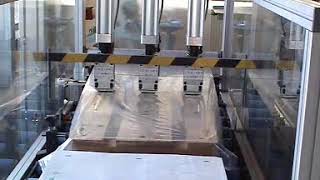 Mezger Stapling Head System - Foil and Carton on Pallets