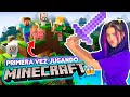 #1 MI PRIMERA VEZ JUGANDO MINECRAFT!!! 😱 CREEPERS ME MATAN!!? Cerdilandia 🐷| Leyla Star 💫