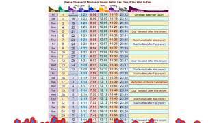 Fiqa Jafria Prayer Calendar January 21 of UK England || UK Namaz schedule of Ahle  Tashia|| Jan 21 screenshot 4