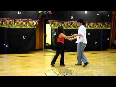 Alexis and Paulina dancing a West Coast Swing