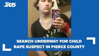 Search underway for child rape suspect