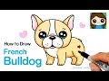 How to Draw a French Bulldog Easy | Cartoon Puppy