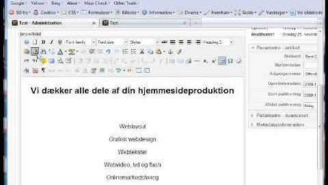 Redigering af artikler i Joomla! Begynder guide fra synlighjemmeside.dk