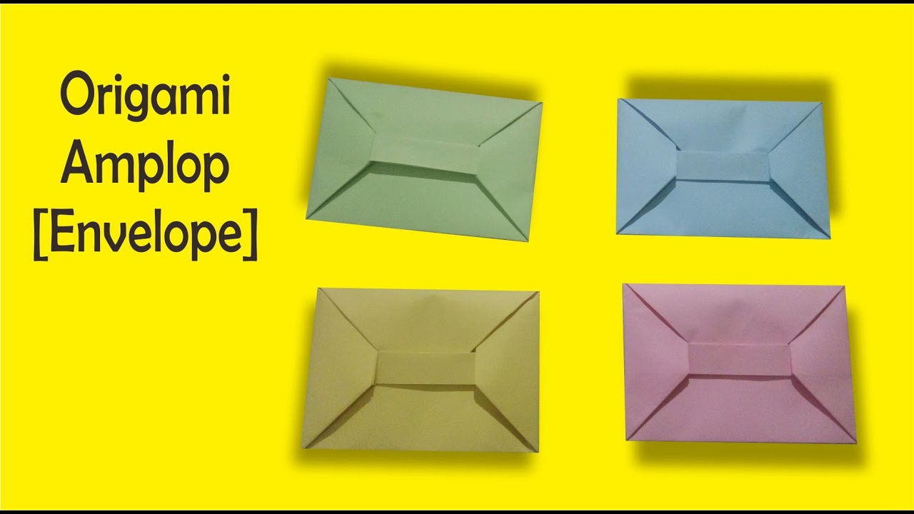 Tutorial Letter Gunting origami cara membuat amplop tanpa lem dan gunting / how to make origami ...