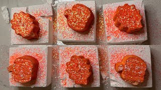 6 Flaky Fresh Blocks & 6 Soft Fall Reforms 🎃🤍🍂| satisfying | asmr gym chalk | triggers | sleep aid screenshot 1