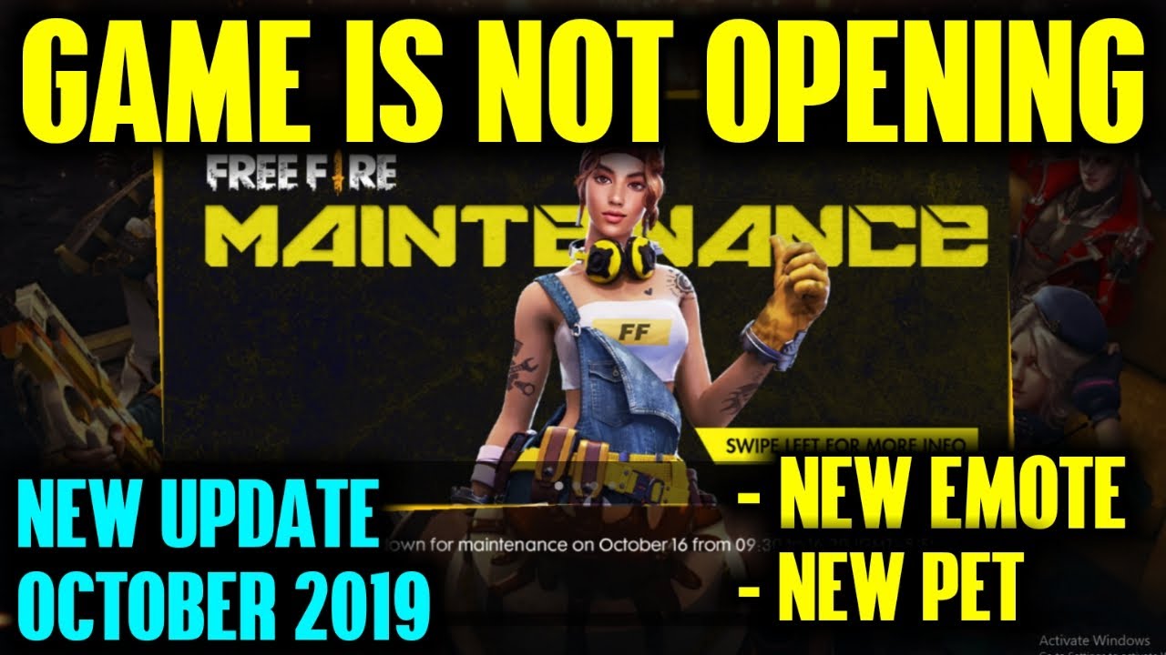 Free Fire New Update Game is Not Opening October 2019 - Garena Free Fire-  Total Gaming Live - 