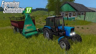 ВНУК ПОМОГ БАБУШКЕ ПОКОСИТЬ ТРАВЫ НА ЗИМУ! FARMING SIMULATOR 17